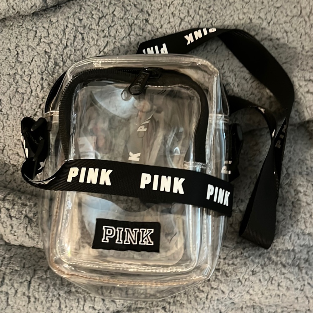 clear PINK crossbody